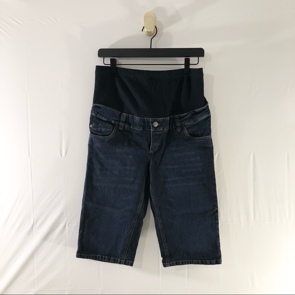 Maternity Tutto in duo denim shorts